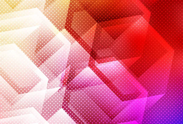 Rouge Clair Texture Vectorielle Jaune Avec Hexagones Colorés Design Dans — Image vectorielle