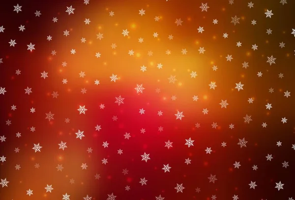 Donkerrood Gele Vectorachtergrond Vakantiestijl Abstracte Gradiënt Illustratie Met Kleurrijke Kerst — Stockvector
