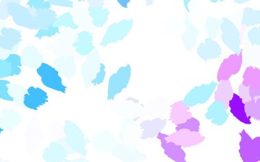 Açık pembe, kaotik şekilli mavi vektör şablonu. Renkli rastgele şekillerle modern soyut illüstrasyon. İşiniz için en iyi akıllı tasarım.