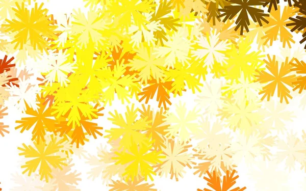Açık Turuncu Vektör Şablonu Çiçekli Çiçeklerle Karalama Tarzında Renkli Çizimler — Stok Vektör