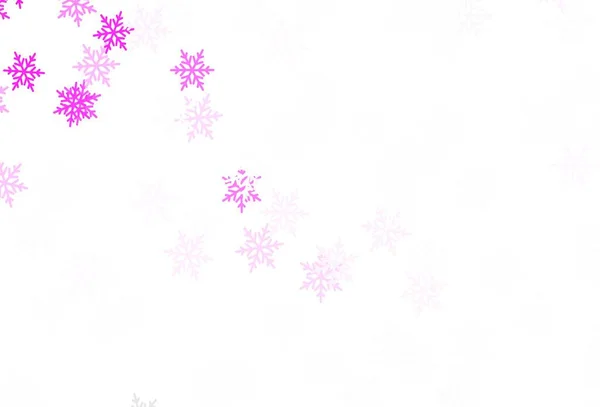Светло Розовый Вектор Яркими Снежинками Звездами Современная Геометрическая Абстрактная Иллюстрация — стоковый вектор