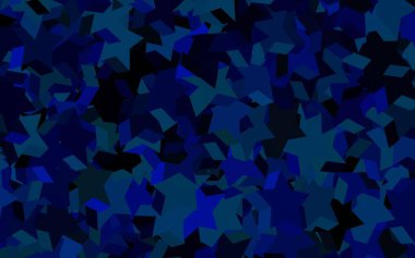 Parlak yıldız ile koyu mavi vektör düzeni. Bulanık arka plan gradyan ile üzerinde yıldız. En iyi tasarım, reklam, poster, afiş için.