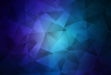 Koyu pembe, mavi vektör eğimli üçgen dokusu. Yarım ton şeklinde, üçgenli yaratıcı illüstrasyon. Web siteniz için çokgen tasarım.