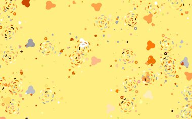 Soyut şekilli açık kırmızı vektör arkaplanı. Renkli rastgele şekillerle modern soyut illüstrasyon. Bir cep telefonu için arka plan.