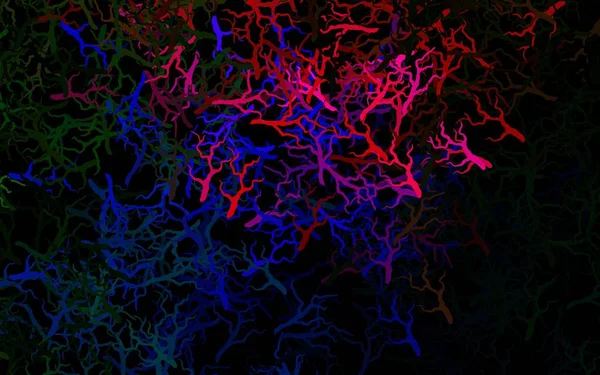 Koyu pembe, yapraklı, dallı yeşil vektör deseni. Beyaz arka planda gradyanı olan yapraklar ve dallar. Çocuk kitapları için renkli desen.