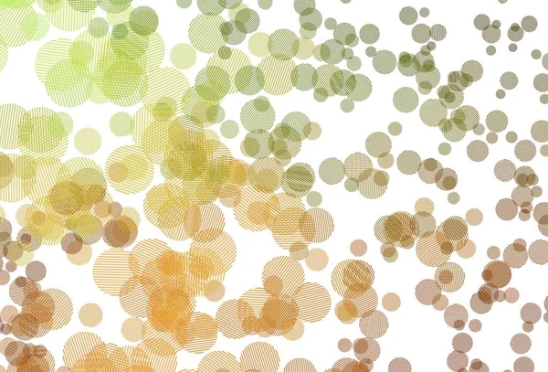 Светло Зеленый Желтый Векторный Фон Пузырями Красивая Цветная Иллюстрация Размытыми — стоковый вектор