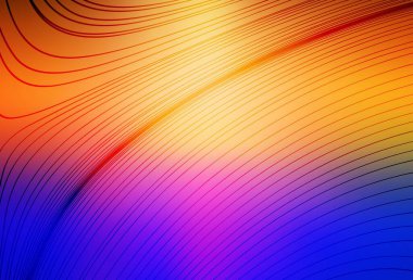 Açık mavi, kıvrımlı çizgileri olan sarı vektör arkaplan. Yaratıcı illüstrasyon, yarım tonlu ve eğimli. Web siteniz için soyut tasarım.