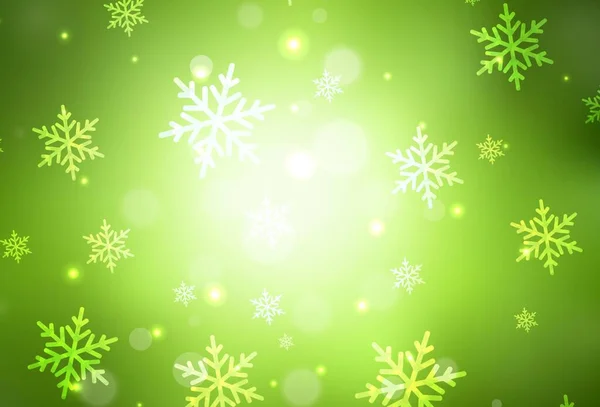 Ανοιχτό Πράσινο Κίτρινο Διανυσματικό Φόντο Χριστουγεννιάτικο Στυλ Ένα Πολύχρωμο Σχέδιο — Διανυσματικό Αρχείο
