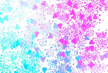 Açık pembe, rastgele şekilli mavi vektör deseni. Modern tarzda değişen renkli kaotik formlar. Bir cep telefonu için arka plan.