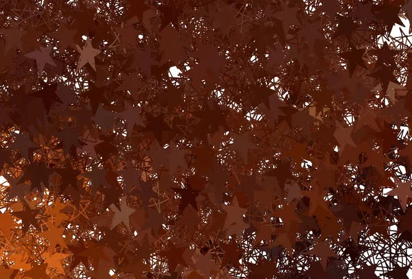 Donker Rode Vector Patroon Met Kerst Sterren Glanzende Gekleurde Afbeelding — Stockvector