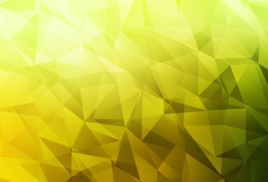 Açık yeşil, sarı vektör çokgen desen. Çokgen soyut çizim ve gradyan. Web siteniz için yeni bir doku.