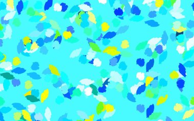 Açık mavi, Memphis şekilli yeşil vektör arkaplan. Soyut gradyan şekilli basit renkli çizimler. Web siteniz için basit tasarım.