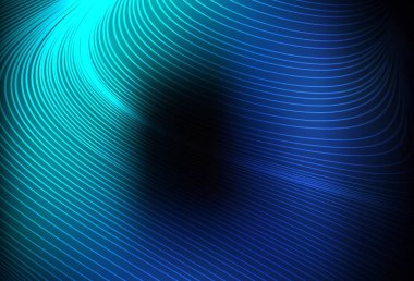 Renkli çizgileri olan koyu mavi vektör dokusu. Soyut şablon üzerinde çizgileri olan renkli, parlak bir illüstrasyon. Reklamlar, posterler, afişler için desen.