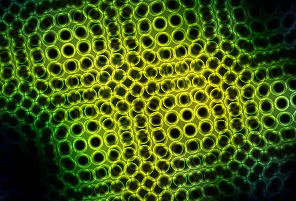 Sötétzöld Sárga Vektor Textúra Korongokkal Gyönyörű Színes Illusztráció Elmosódott Körök — Stock Vector