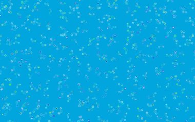 Açık mavi, küreli yeşil vektör deseni. Parlak renkli soyut çemberlerin olduğu bir resim. Güzel web siteleri için desen.