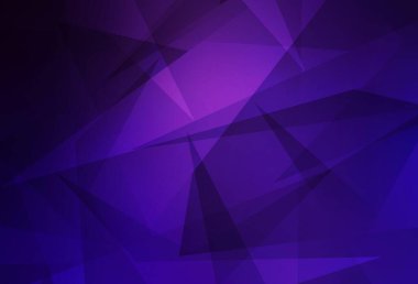 Çokgen tarzda koyu mor vektör arkaplan. Soyut arkaplanda renkli eğimli üçgenler. Kartvizitiniz için modern tasarım.