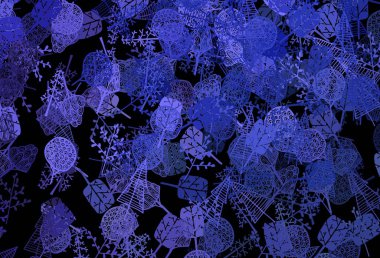 Koyu mor vektör soyut desenli ağaçlar, dallar. Origami tarzında ağaçlarla karalama çizimi. Duvar kağıtları, boyama kitapları için desen.