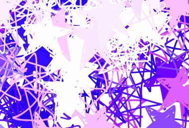 Yılbaşı yıldızlı açık sarı vektör deseni. Yıldızlı parlak renkli illüstrasyon. Kozmik arkaplanlar için şablon.