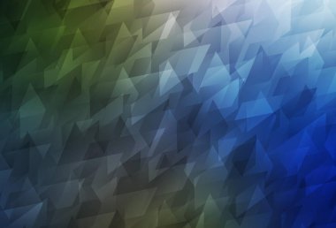 Koyu mavi, eşkenar dörtgenli yeşil vektör şablonu. Soyut stil ve dikdörtgenlerle dekoratif tasarım. Reklamlar için desen.