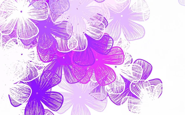 Violet Clair Motif Abstrait Vectoriel Rose Avec Des Fleurs Fleurs — Image vectorielle