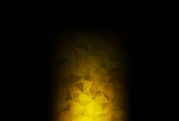 Vetor Amarelo Escuro Polígono Fundo Abstrato Elegante Ilustração Poligonal Brilhante — Vetor de Stock