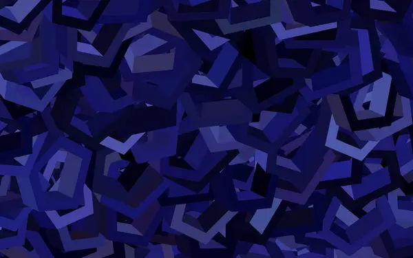 Dark Purple Vektor Hintergrund Mit Einer Reihe Von Sechsecken Design — Stockvektor