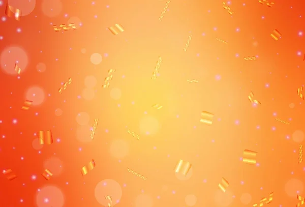 带有圆点的亮橙色矢量背景 采用带气泡的抽象风格的模糊装饰设计 简单地设计你的网站 — 图库矢量图片