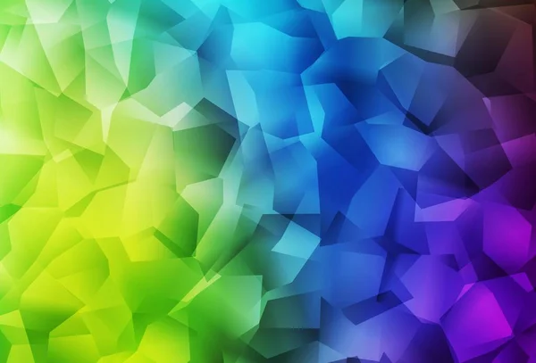 Luz Plantilla Poligonal Vectorial Multicolor Ilustración Colores Brillantes Con Triángulos — Vector de stock