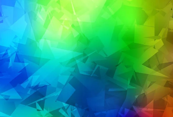 Dunkler Mehrfarbiger Vektorhintergrund Mit Abstrakten Polygonalen Einfache Farbenfrohe Illustration Mit — Stockvektor
