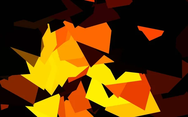 Dark Green Yellow Vector Pattern Polygonal Style Illustration Set Colorful — Stock Vector