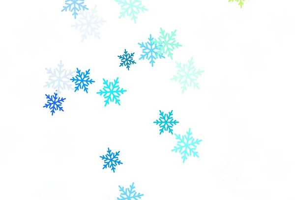 Light Multicolor Vector Background Xmas Snowflakes Stars Colorful Decorative Design — Stock Vector