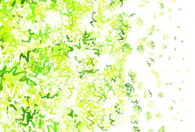 Açık yeşil, sarı çizgili vektör arkaplan. Kavisli çizgilerden oluşan parlak bir illüstrasyon. Markan için yeni kompozisyon.