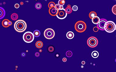 Açık Pembe, noktalı kırmızı vektör arkaplanı. Bulanık dekoratif tasarım baloncuklu soyut tarzda. Reklamlar, broşürler için desen.