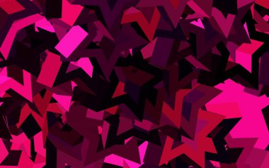 Çokgen şekilli koyu pembe vektör deseni. Renkli üçgenli modern soyut illüstrasyon. Broşürler, broşürler için desen