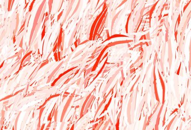 Memphis şekilli açık kırmızı vektör arkaplanı. Renkli rastgele şekillerle modern soyut illüstrasyon. Bir cep telefonu için arka plan.