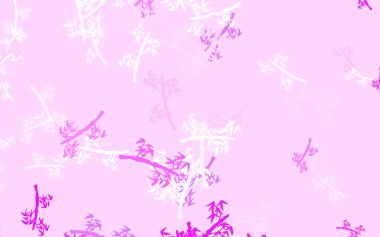 Açık Mor vektör, dallı soyut arkaplan. Soyut şablona karalamalar çizilmiş bir resim. Web sitesi yöneticileri ve tasarımları için desen.