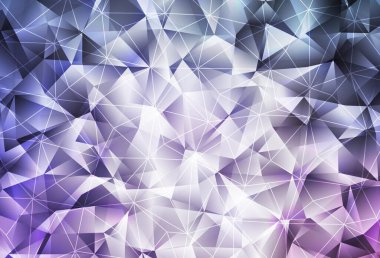Çokgen tarzda hafif Mor vektör deseni. Üçgen şekilli ışıltılı soyut çizimler. Web siteniz için basit tasarım.