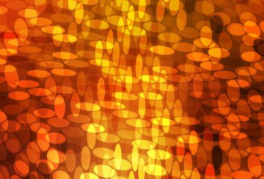 Disklerle koyu turuncu vektör dokusu. Bulanık dekoratif tasarım baloncuklu soyut tarzda. Duvar kağıtlarının dokusu için desen.