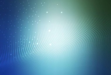 Açık mavi, yeşil vektör illüstrasyonu ve parlak soyut daireler. Doğa tarzında renkli baloncuklu soyut illüstrasyon. Bir kartvizit için modern tasarım.