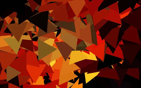 Rozvržení Vektoru Dark Orange Přímkami Trojúhelníky Moderní Abstraktní Ilustrace Barevnými — Stockový vektor