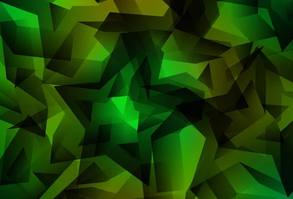 Light Green Yellow Vector Polygon Layout Abstrato Ilustração Abstrata Colorida — Vetor de Stock