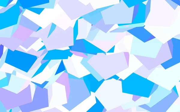 Licht Roze Blauwe Vector Patroon Met Kleurrijke Zeshoeken Illustratie Met — Stockvector