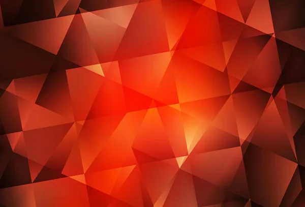 Ljusröd Vektor Polygonal Mall Glänsande Färgglada Illustration Med Trianglar Mall — Stock vektor