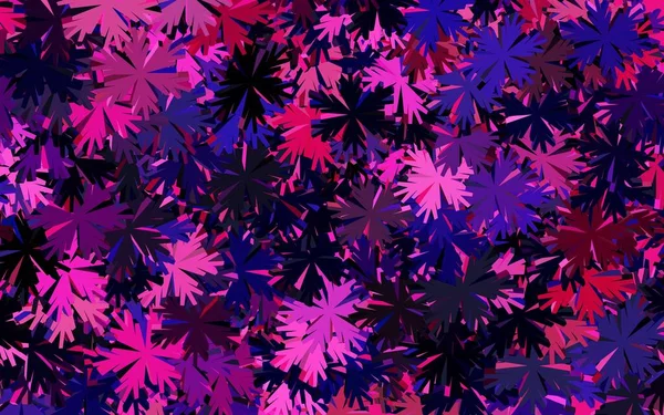 Dark Purple Fondo Abstracto Vectorial Rosa Con Flores Ilustración Abstracta — Vector de stock