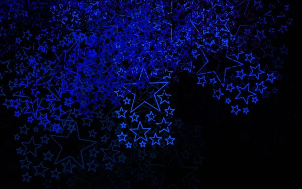 Rosa Oscuro Patrón Vector Azul Con Estrellas Navidad Ilustración Decorativa — Vector de stock