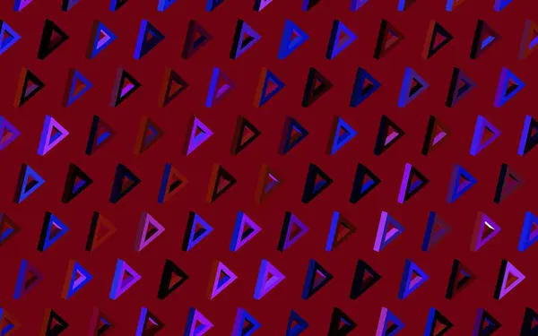 Bleu Foncé Fond Vectoriel Rouge Avec Des Lignes Des Triangles — Image vectorielle