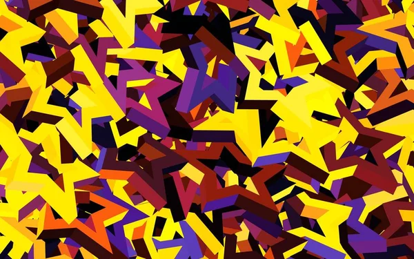Темно Розовый Желтый Вектор Искушают Кристаллами Треугольниками Блестящие Абстрактные Иллюстрации — стоковый вектор