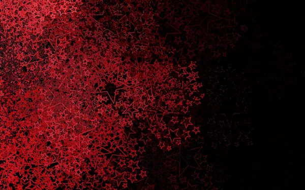 Темно Розовый Красный Векторный Узор Звездами Декоративная Сияющая Иллюстрация Звездами — стоковый вектор