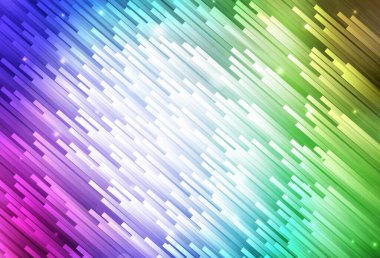 Düz çizgileri olan çok renkli ışık vektör düzeni. Çizgilerle modern geometrik soyut çizim. Reklamlar, posterler, afişler için desen.