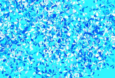 Hafif Mavili vektör arkaplanı yapraklarla karalıyor. Zarif doğal desenli ve eğimli yapraklar. Duvar kağıdı tasarımınız için yeni bir doku.